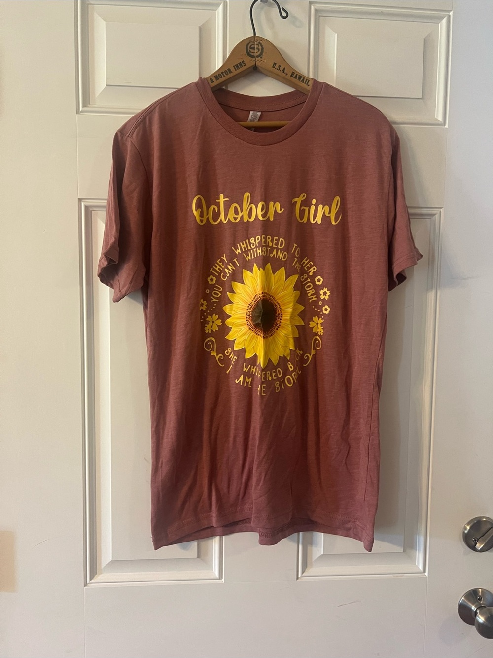 October girl size medium sunflower shirt